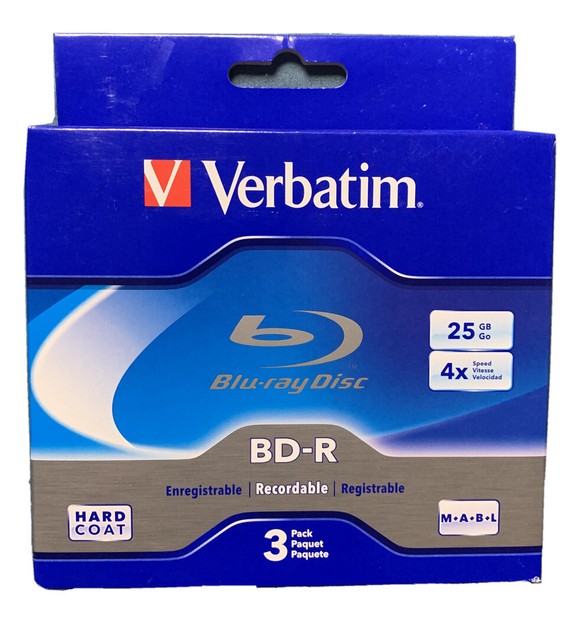 Verbatim Bdr Bluray 25gb Blank BDR Media Recordable Disc With JEWEL