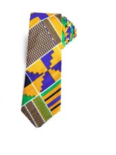 Kente African Print Necktie with Pocket Square