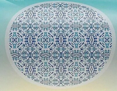 Loft By Loftex ~ 65'' Round ~ Towel ~ Pool Mat ~ Rug ~ Morocco Design ~ Cotton