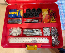 Meccano Erector Set Carrying Case Lot Pieces See Photos -No Power Tool READ