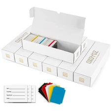 Trading Card Storage Box, 8 Pack 5 Color Dividers 9 Label Stickers 30 Divider...