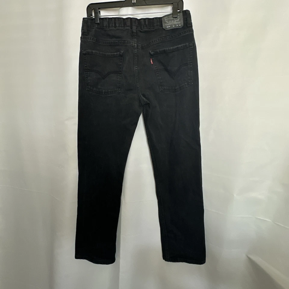 Pantalones de mezclilla elásticos Levis 511 ajustados juveniles 16 Husky cintura ajustable negros 34X30 #150 Foto 3 de 4