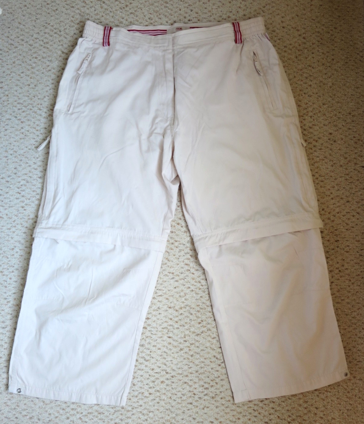 TCM Nature Cream/Beige Women's Trousers  Unzippable to Shorts Size 18/20