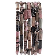 Natural Cylinder Tube Beads 4x13mm 38cm/str Loose 4x13mm Cylinder Rhodochrosite