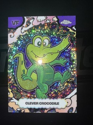 2026 Topps Chrome VeeFriends Clever Crocodile Purple Manga Speckle 3/10