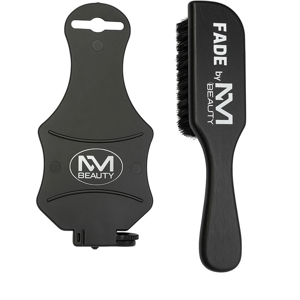 NMB Professional Wooden Beard & Fade Brush - 100 Percent Boar Bristles (Black) - Image 3 of 3