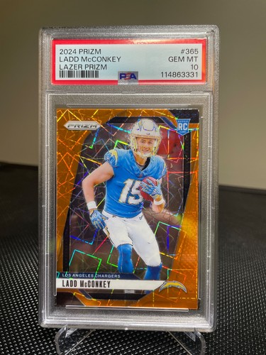 2024 Prizm Ladd McConkey Lazer Prizm PSA10