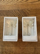 NEW Pottery Barn Kids Clear Crystal Butterfly Decorative Metal Wall Hook Hangers