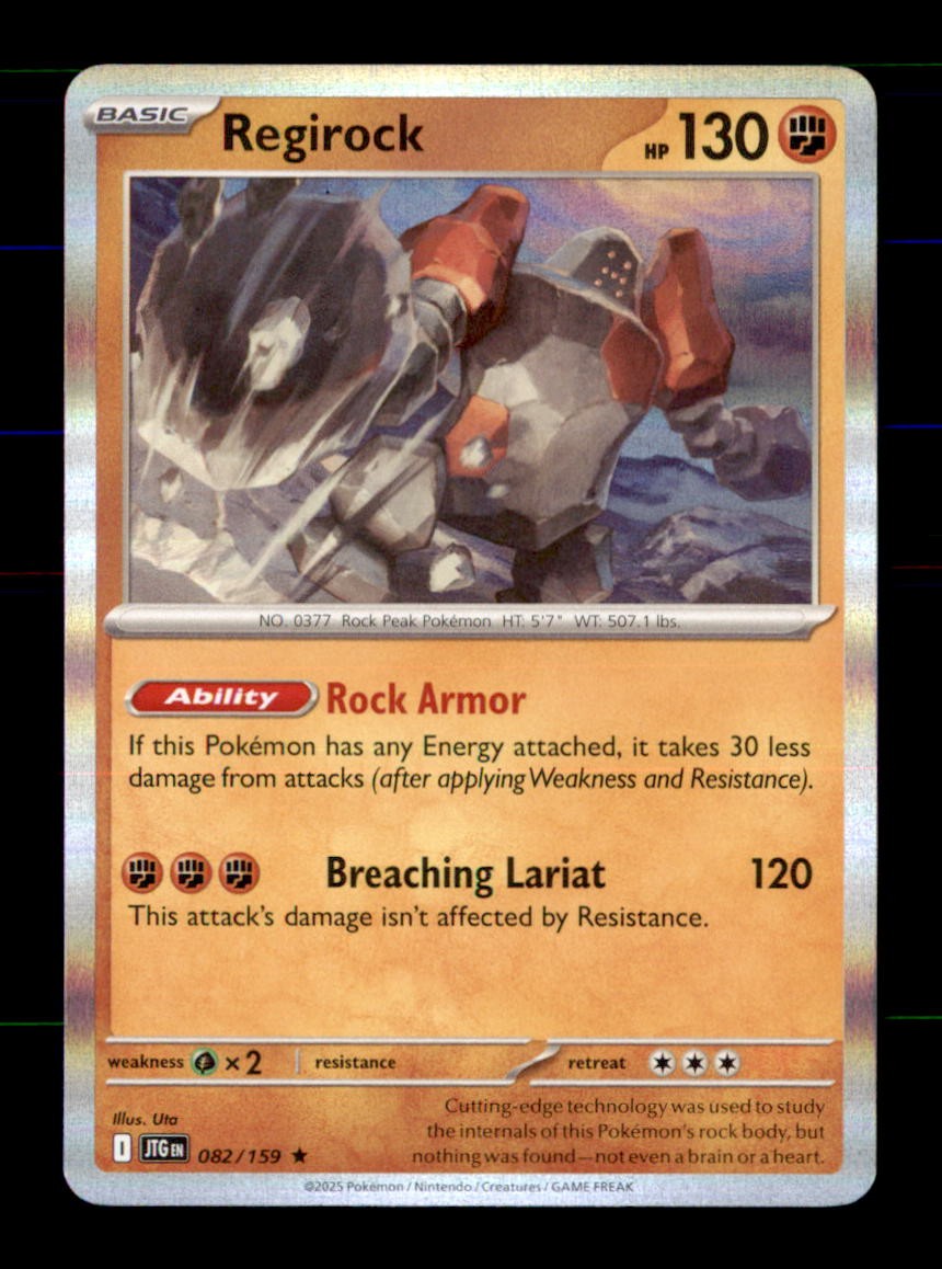 Regirock 082/159 Rare Journey Together Pokemon Holo Near Mint