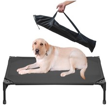 Soft Mesh Elevated Pet Bed for Large Medium Dogs Outdoor Resting Cot with Wat...