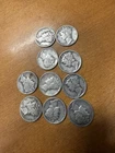 8 Mercury Silver Dimes, Assorted Dates And Mint Marks, 1944, NO RESERVE