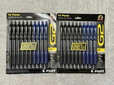 PILOT G2 Premium Gel Pens Bold Point 0.7 mm, 6 Black 4 Blue Set of Two 2
