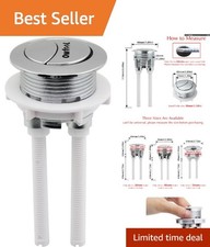 High Gloss 38mm Toilet Push Button with Adjustable Rod - User-Friendly Design