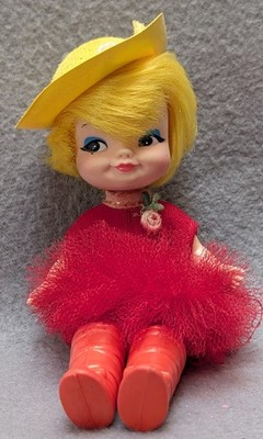 Vintage Remco 1969 Ballet Betty Finger Ding Puppet Doll w Boots & Hat Hong Kong