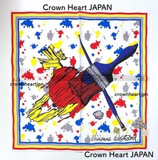 Vivienne Westwood Cotton Handkerchief Paint Print Orb Japan-Made 50cm