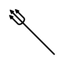 Devil Pitch Fork Sticker Decal Die Cut Devil Pitch Fork Sticker Decal Die Cut