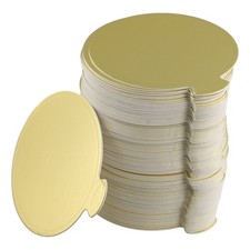 Round Golden Cardboard Cake Base, Mousse Cake Plate, 100 Pieces Cake 6244