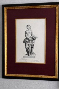 Large Vintage French Engraving “Le Printemps” – Versailles Sculpture