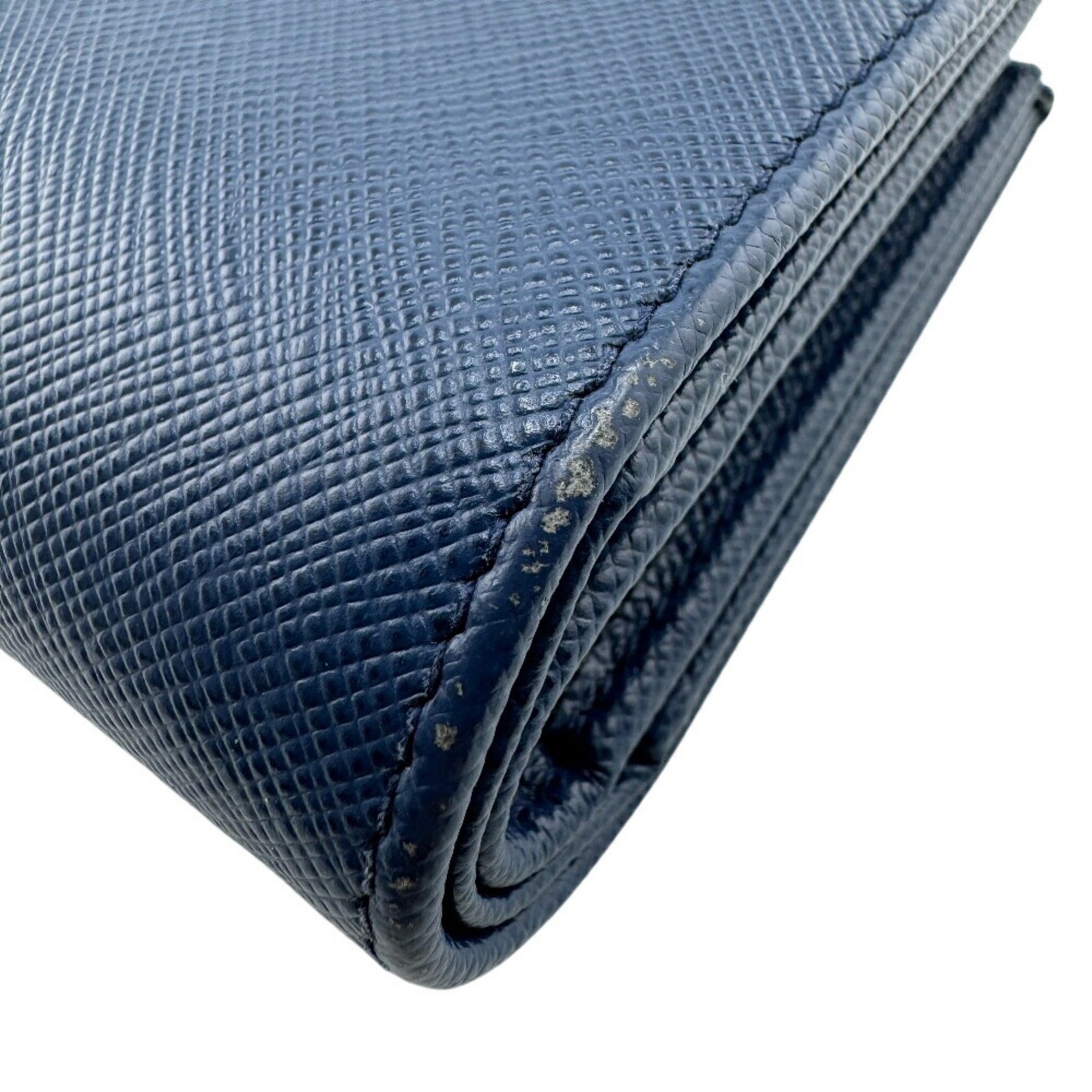 PRADA 1ML005 Flap Saffiano Bifold Wallet, Blue, Women's GZl1f7vs thumbnail 6