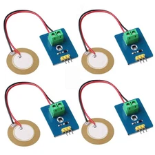 MakerHawk 4pcs Analog Ceramic Piezo Vibration Sensor Module 3.3V/5V for Ardui...