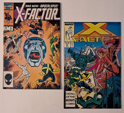 X-Factor #6 & 23 (1st app of Apocalypse!/ 1st Archangel app ) 1986 Keys