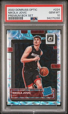 2022 PANINI DONRUSS OPTIC PREMIUM BOX SET #224 NIKOLA JOVIC 161/249 PSA 10