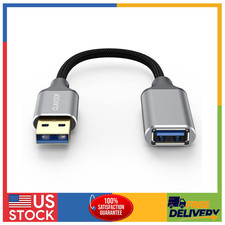 Short USB Extension Cable 6 inch USB 3.0 Extender Braided Male to Female Cord