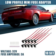 10 Set 32V  Fuse Adapter Tap Fuse with 3A Blade Style Fuse for Cars