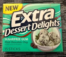 Wrigley's Extra Dessert Delights Mint Chocolate Chip Gum (Sealed/NOS/1 Pack)