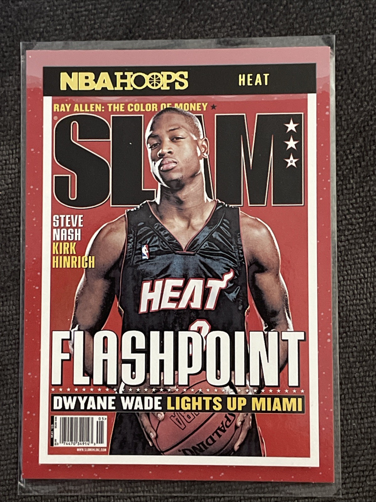 2021-22 NBA Hoops Dwayne Wade GOLD FOIL HOLO SLAM Cover SP #87 Miami Heat