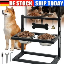 Futterstation Hund 2x Hundenapf Napfhalter Futterbar erhöht Fressnapf Hundebar