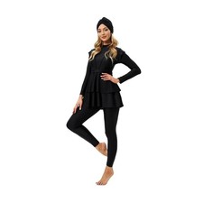 Muslim Swimsuits for Women Long Sleeve Built-in Bra Swimming Tops Swimming ...