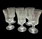 Indiana Glass Recollection Clear Water Goblets Vintage Federal Madrid Set of 6