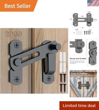 Black Barn Door Lock Set for Gates and Sliding Doors   2PCS Latches