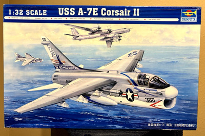 Trumpeter 1/32 Scale USS A-7E Corsair II Model Kit - Sealed Parts - Huge Model