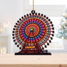 Personalized Ferris Wheel Ornament 2025, Custom Acrylic Christmas Ornament, Ferr