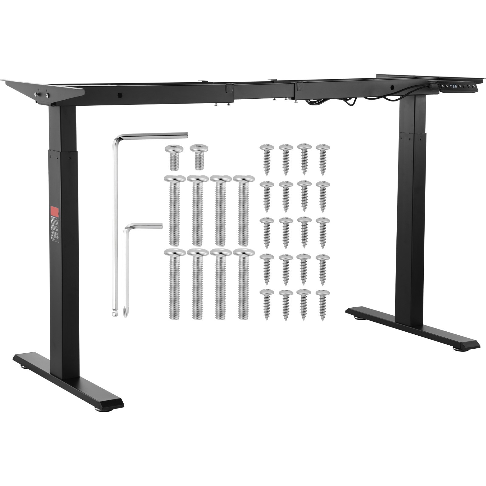 Cadre de bureau réglable Uimoso double moteur noir 70-117 cm pour plateau DIY