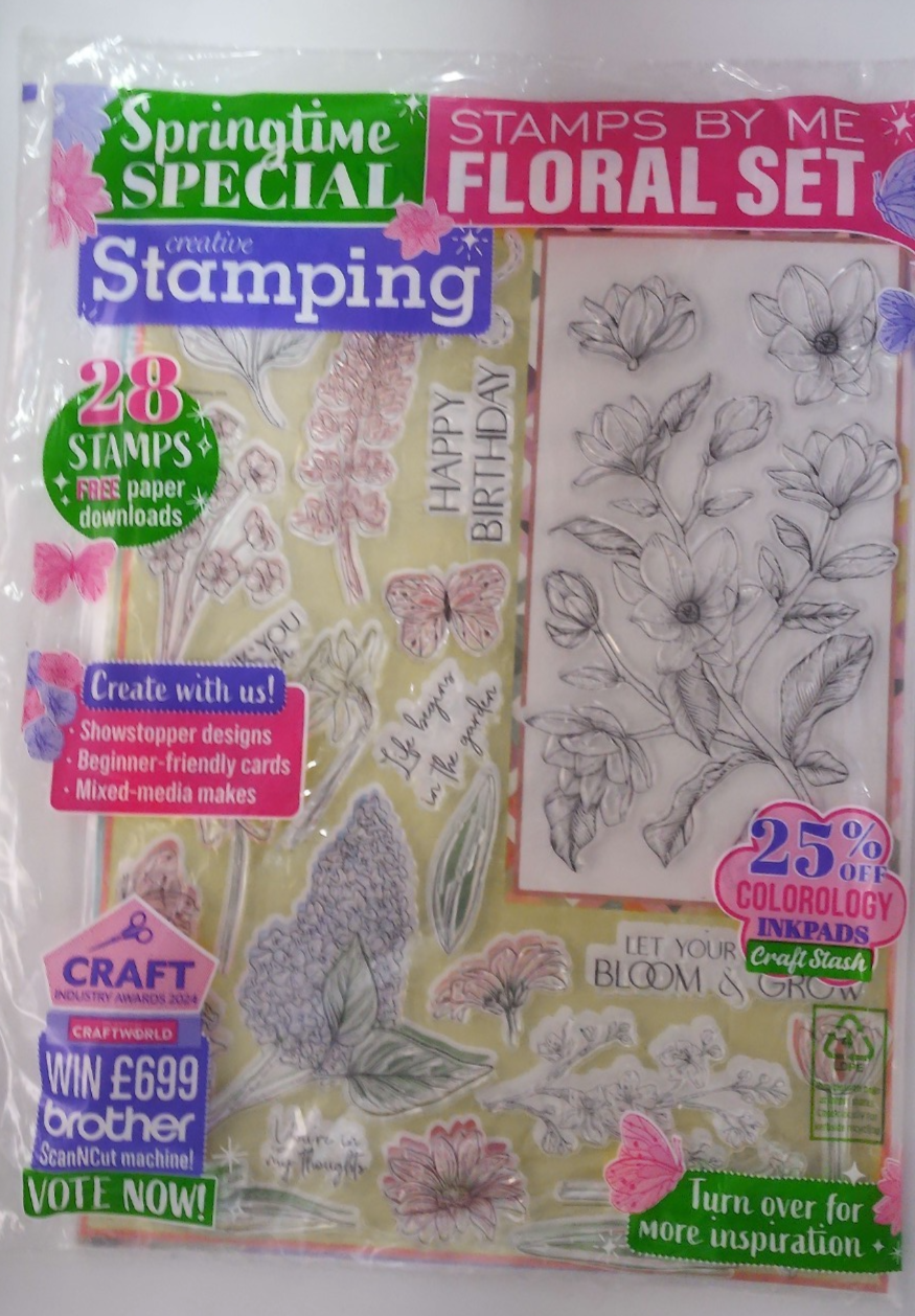 Creative Stamping magazine #143 2025 Springtime Special: Stamps by Me Floral set