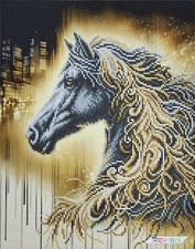 Bead Embroidery Kit Horse DIY Craft Needlepoint Beaded Stitching bs-3456