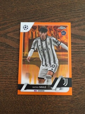 2022-23 Topps Chrome Matias Soule Rookie RC Orange Gold Seismic Juventus AS Roma