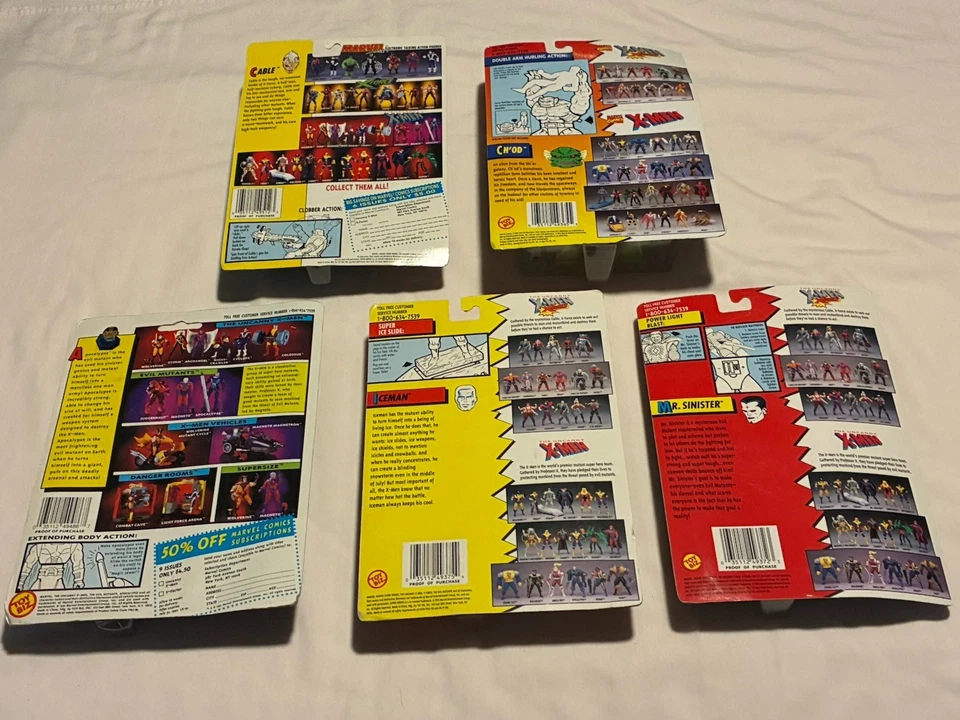 ToyBiz X-Men Marvels 90s Toybiz Set of 5 Brand New Figure Lot - Image 2 of 2