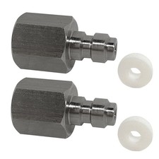 2PCS 8mm Quick-Disconnect Plug Adapter, Stainless Steel 1/8" BSPP Female Thre...