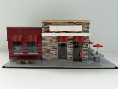 Brickmania Compatible Custom Fast Food Restaurant Building