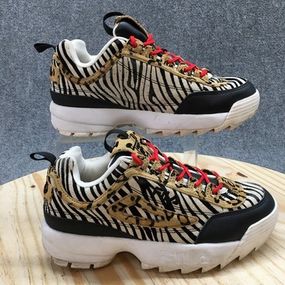 Fila Shoes Womens Disruptor II Sneakers Multicolor Leopard