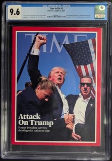 2024 Time Magazine Attack On Trump Donald Trump President POTUS Cover CGC 9.6