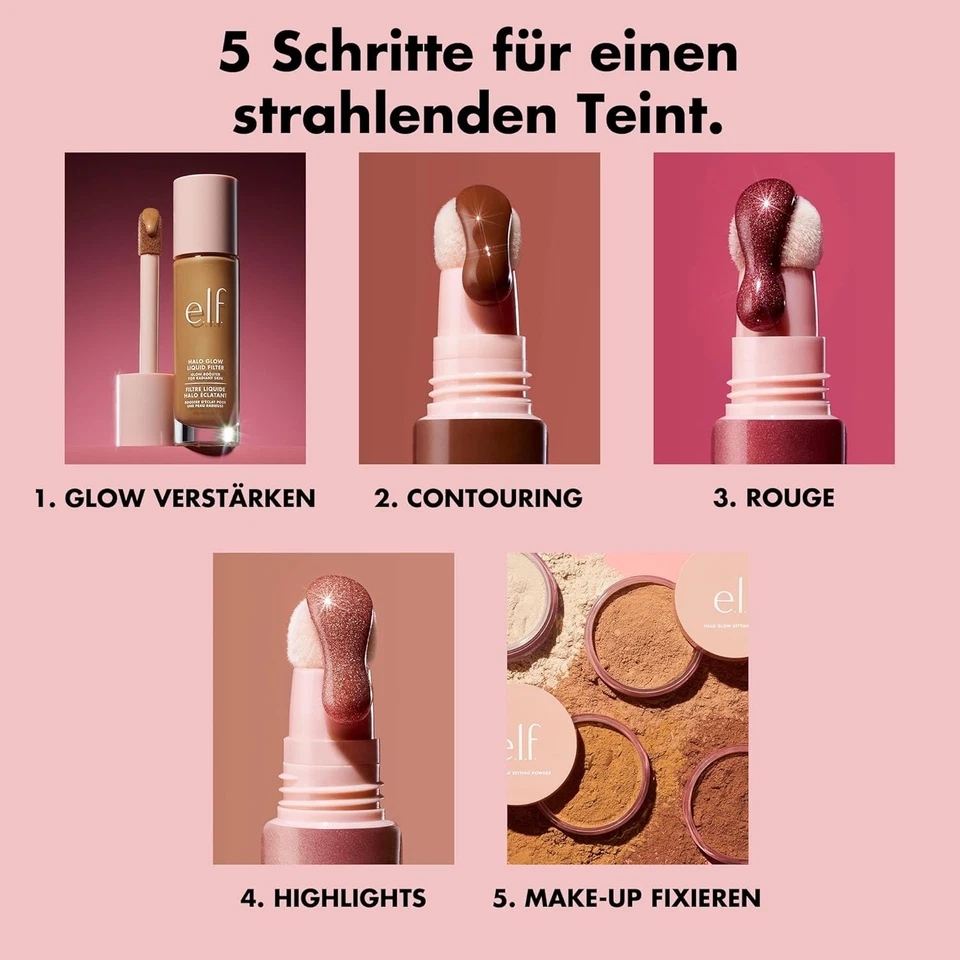 e.l.f. Halo Glow Contour Beauty Wand, Flüssiger Konturenstab Für Ein Tan/Deep - Bild 4 von 4