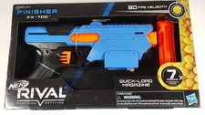 NERF Rival Finisher XX-700 Blaster w/ 7 Official Rival Rounds Blue New in Box