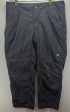 Mountain Hardwear Womens Size 8 Gray Cargo Hiking Pants Nylon Lightweight