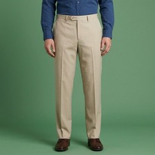 Chaps Total Comfort Mens Beige Dress Pants Size 39x30 EUC
