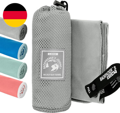 Backpacker'S Journey Mikrofaser Handtücher in S M L XL. Reisehandtuch Sets Leich